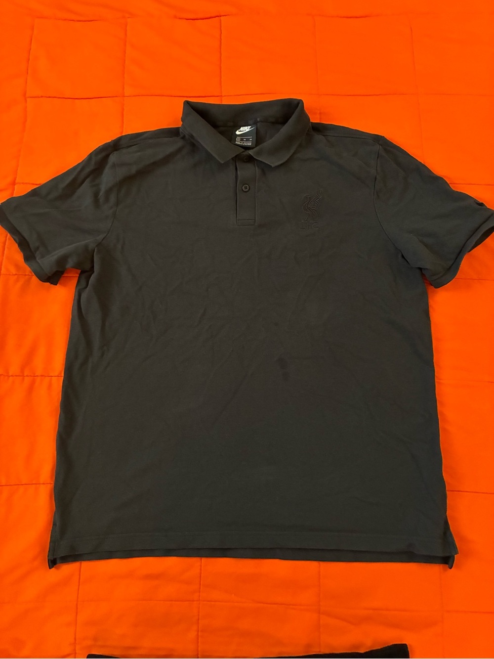 Nike Polo Shirt Mens XL Liverpool Football Club Soccer Black Short Sleeve
